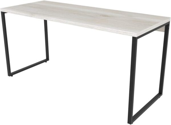 Mesa para Escritório Office Estilo Industrial 1,50m Kuadra, Compace, Snow/Est.Preta - Imagem 3