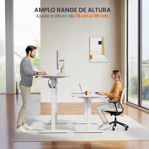 Flexi~Spot Mesa com Regulagem de Altura, Ajustavel com Motor 3 Botões de Memória Escrivaninha Computador com Mesa Gamer,120X60 CM - Imagem 3