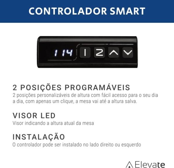 Mesa Regulagem de Altura Elétrico Elevate 100 (Preto) - Imagem 6