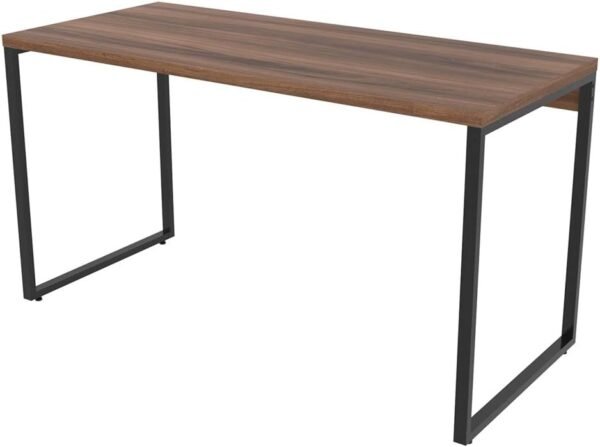 Mesa para Escritório Office Estilo Industrial 1,35m, Compace, Kuadra, Nogal / Est.Preta - Imagem 3
