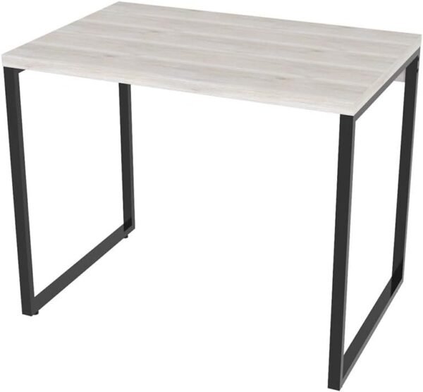 Mesa para Escritório Office Estilo Industrial 0,90m Kuadra Snow/Est.Preta, Compace - Imagem 3