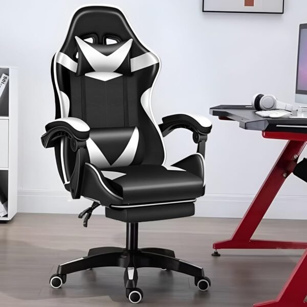 Cadeira Escritório Gamer Reclinável Ergonômica Confortável (Branca) - Imagem 2