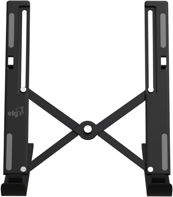 Suporte de Mesa Portátil para Notebook/Laptop de 10" a 17,3", 10 Níveis de Regulagem, Dobrável, Inclui Bolsa de Transporte, Preto, NTB8520B, ELG - Imagem 3