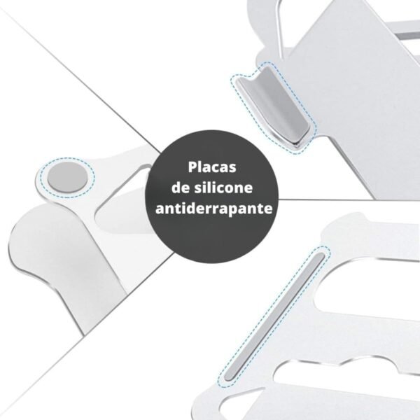 Suporte Ajustável de Alumínio para Notebook – Dobrável, Ergonômico – Compatível com MacBook, iPad, HP, Dell, Lenovo Até 17 Polegadas - Imagem 8