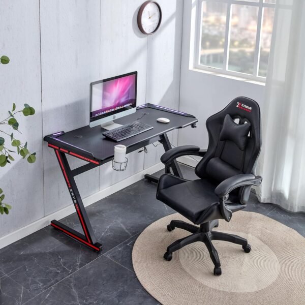 Xtreme Gamers, Cadeira Cinesis Giratória Reclinável Altura Ajustável Preta - Imagem 2
