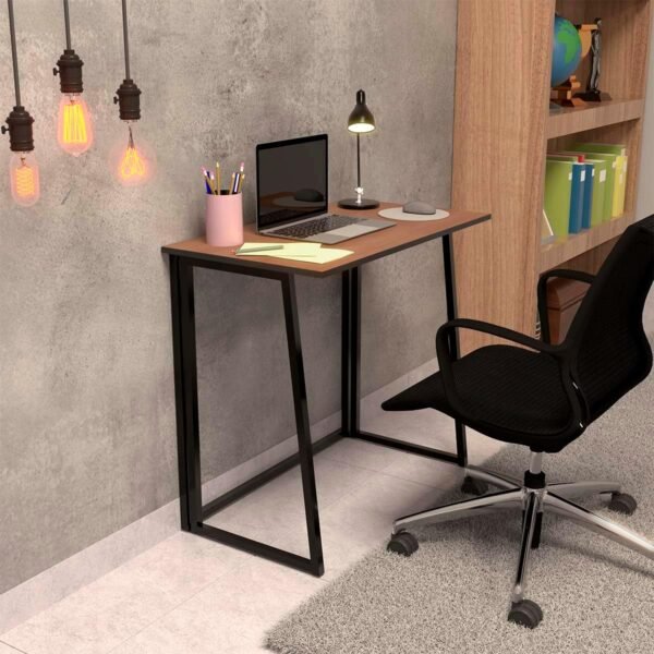 Escrivaninha Mesinha Portátil Multiuso Home Office Dobrável (Freijó) - Imagem 2