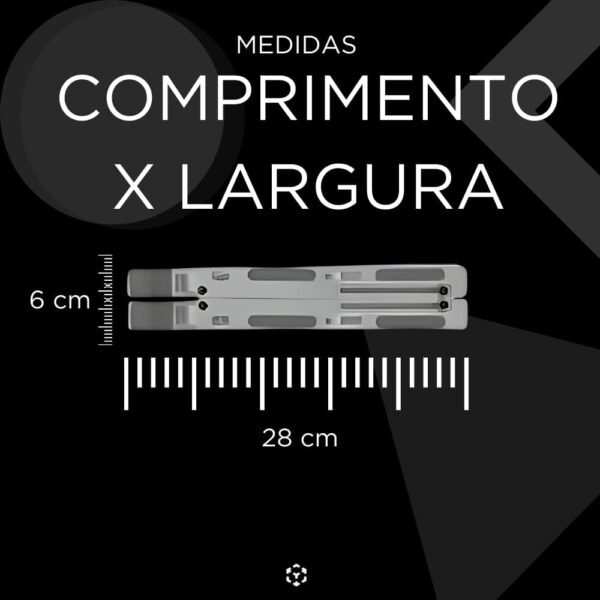 Suporte Para Notebook De Alumínio Ajustável Dobrável Portátil Metal Resistente E Ajustável, Compatível Com MacBook Air Pro, HP, Lenovo, Dell, Samsung - MULTINIXIA - Imagem 4