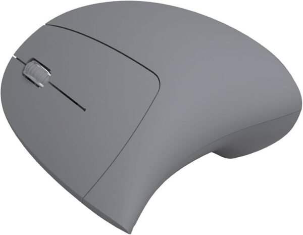 MOUSE SEM FIO RECARREGAVEL 2.4 GHZ VERTICAL ERGONOMICO ORTOPEDICO POWER FIT 1600 DPI CINZA USB - PM300 - Imagem 4