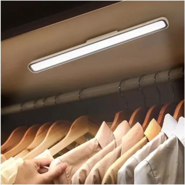 Luminária de Mesa Touch Led Ajustável Com 3 Modos Para Armario Quarto Banheiro Guarda Roupa Regulagem Luminosidade Recarregável Base Magnética Barra Spot - Imagem 3