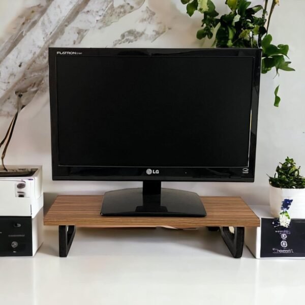 Mesa Stand Desk Suporte elevado para Monitor Freijó 45Cm - Imagem 3