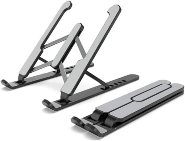 Suporte Notebook Ajustável Base Tablet Netbook Ergonômico Dobrável Regulável Leve Apoio Universal TAMO (PRETO) - Imagem 3