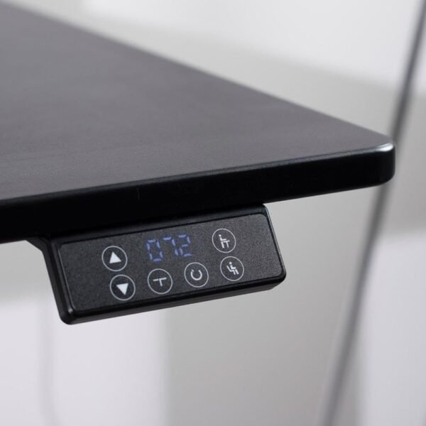 Mesa com Regulagem de Altura Elétrica e Stand Lift 134 cm - Preto Fosco c/Prata - Imagem 4