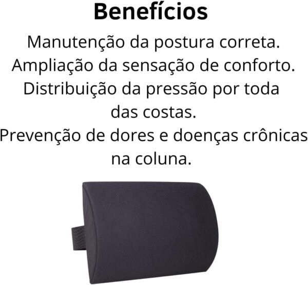 Encosto Lombar Suporte Apoio para Cadeira Gamer Escritório ajuste cervical assento Carro - Imagem 3