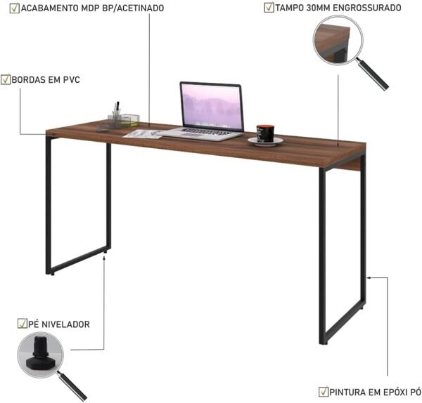 Escrivaninha para Escritório Office 1,50m Dynamica - Imagem 3