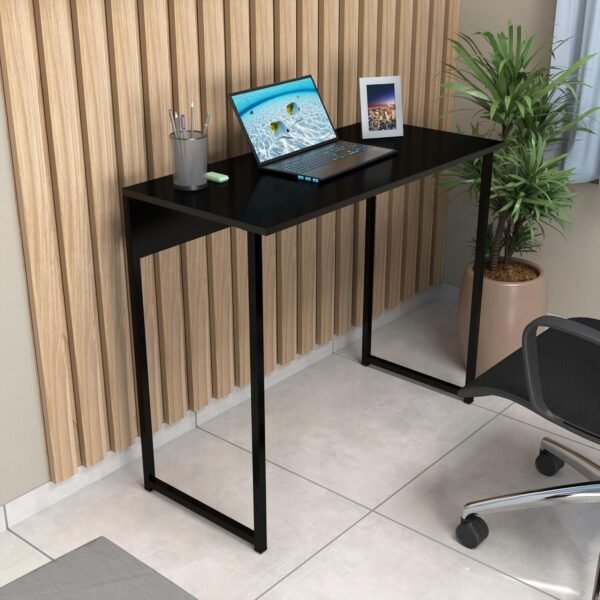 Escrivaninha Mesa Industrial Escritório Notebook Home Office - Imagem 2