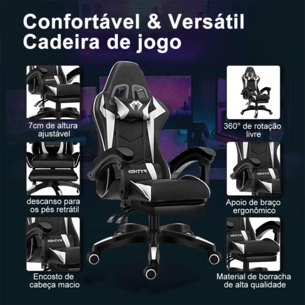 Cadeira Ergonomica Gamer（Branco） - Imagem 3