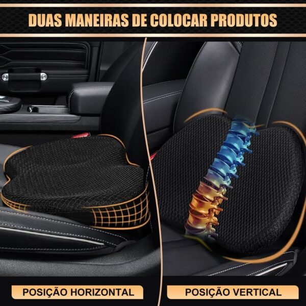 Almofada Coccix, Almofada para Coccix, Almofada para Cadeira, Almofada de Assento de Carro, Almofada de Assento de Carro Apoio Lombar - Imagem 4