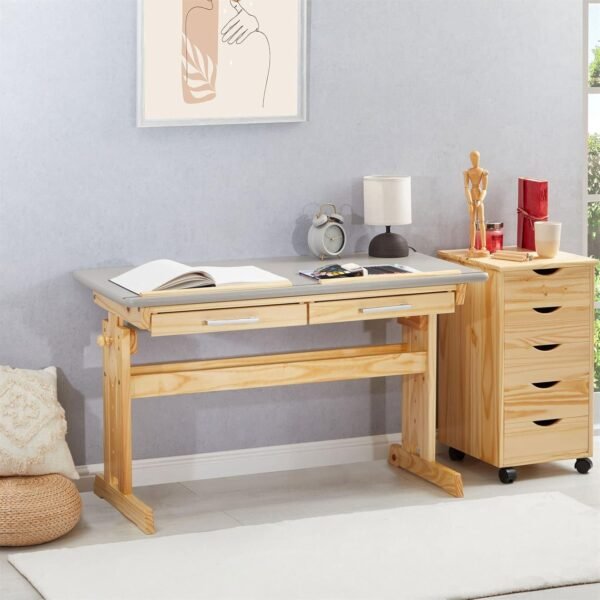 IDIMEX Escrivaninha Mesa de Desenho Olivia em Madeira Maciça - Imagem 2
