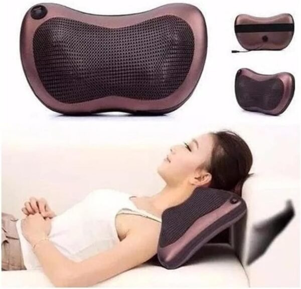 Almofada Encosto Massageador Movimentos Shiatsu Lombar Infravermelho Pescoço Veicular - Imagem 4