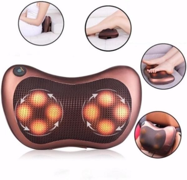 Almofada Encosto Massageador Movimentos Shiatsu Lombar Infravermelho Pescoço Veicular - Imagem 5