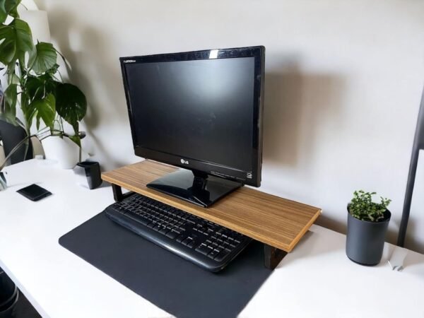 Mesa Stand Desk Suporte elevado para Monitor Freijó 65Cm - Imagem 2