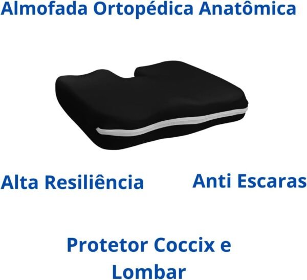 Almofada Ortopédica Cóccix Lombar Relaxante Coluna Proteção - Imagem 3