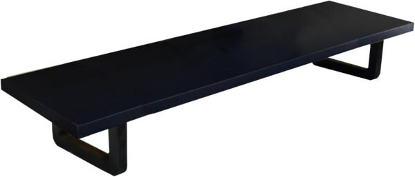 Suporte Para Monitor Elevado Mesa Ajuste Home Office Setup Gamer Organizador MDF 50cm (Suporte Preto) - Imagem 3
