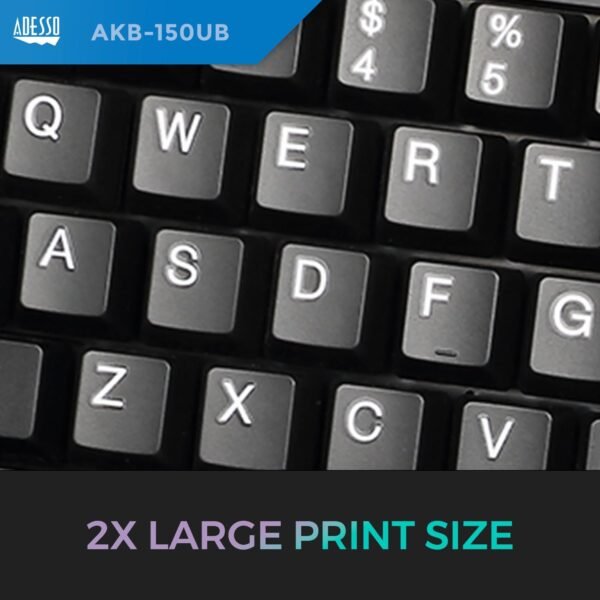 Adesso AKB-150UB Este teclado oferece aos usuários dois dispositivos avançados de entrada com design ergonômico e - Imagem 8