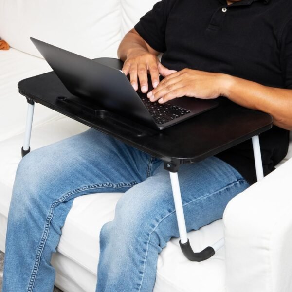 Mesa para Notebook Portátil Dobrável - Perfeita para Cama e Sofá, Compacta e Resistente, Mesa Notebook Cama para Home Office e Estudo, Estudo Leve com Pés Antiderrapantes - Imagem 3