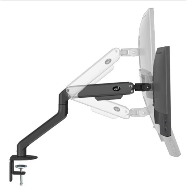 Suporte Multiarticulado de Mesa com Moderno Sistema de Molas para Monitores de 17"a 35"até 9Kg Preto - F82N ELG - Imagem 3