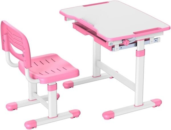 Mesa e Cadeira Infantil Estudos e Desenho Regulável B207-PINK Rosa - Imagem 2