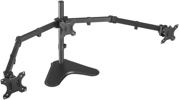 ELG T1236N - Suporte Ergonômico de Mesa Giratório para 3 Monitores de 13'' a 27'' com Capacidade de 7kg em Cada Tela - Imagem 3