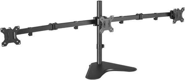 ELG T1236N - Suporte Ergonômico de Mesa Giratório para 3 Monitores de 13'' a 27'' com Capacidade de 7kg em Cada Tela - Imagem 4