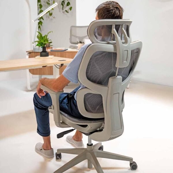 Cadeira de Escritório Ergonômica Elements Siggy Cinza - Imagem 2