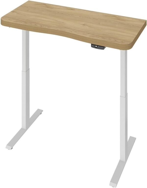 Mesa para Escritório com Regulagem de Altura Entrada Usb Ergonômica em Tamburato Olmo - Imagem 3