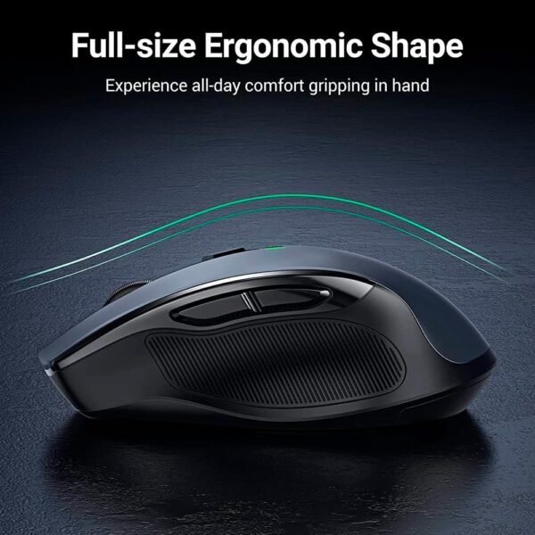 Ugreen Mouse Sem Fio Ergonômico 2.4G, 4000dpi, Design Silencioso, Ideal para Escritório e Home Office, 6 Botões, Ajuste de DPI, Compatível com PC, Laptop, Mac - Imagem 4