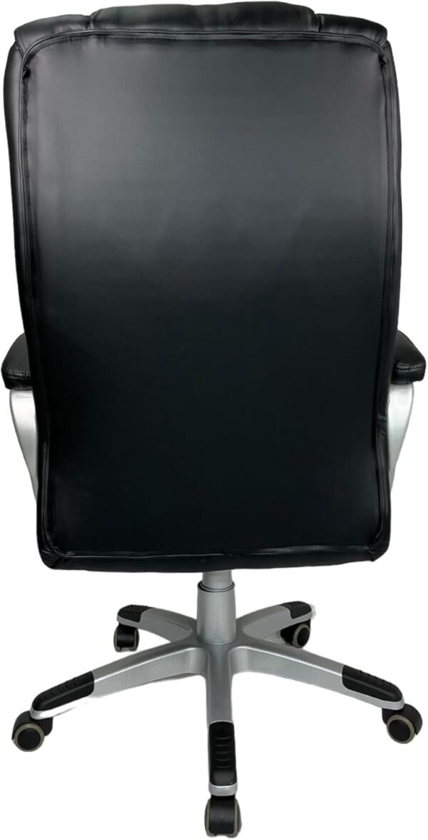 Cadeira Para Escritório Presidente Giratória Ergonômica Luxo Rohden. HOME OFFICE Milão Couro (Preto) - Imagem 5
