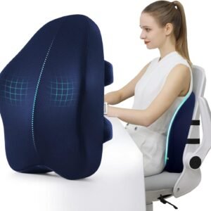Almofada de apoio lombar para cadeira de escritório, almofada de apoio para as costas para cadeira de carro, suporte ergonômico para cadeira de costas, almofada de mesa para dor nas costas, descanso