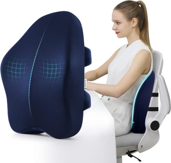 Almofada de apoio lombar para cadeira de escritório, almofada de apoio para as costas para cadeira de carro, suporte ergonômico para cadeira de costas, almofada de mesa para dor nas costas, descanso
