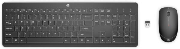 Combo de Teclado e Mouse Ergonômico Sem Fio HP 230 - com Dongle USB Wireless, Digitação Silenciosa, Design Elegante, Até 12 Meses de Bateria, Layout BR, Preto (18H24AA#AC4) - Imagem 3