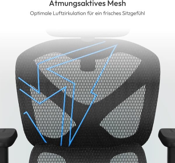 Cadeira Ergonômica YTC Mesh Azul ThunderX3 - Imagem 3