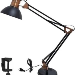 Luminária Articulável Mesa E Bancada Multiuso Sofisticada (Preto)