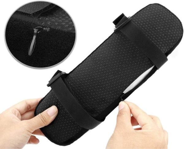 Apoio de Braço para Cadeira de Escritório Almofadas Ergonômicas Suporte Universal Preto - Imagem 5