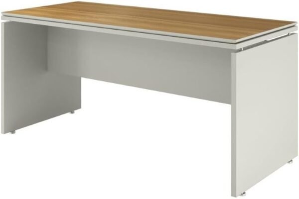 VIA NOSSA - Mesa de Escritório 160cm com Tampo Duplo Oslo Cor:fendi e Freijó - Imagem 3