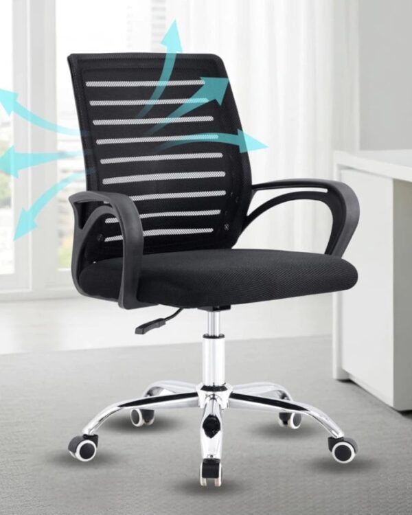 Cadeira de Escritorio Ergonomica Stoel Basis Mesh Preto Home Office - Imagem 8