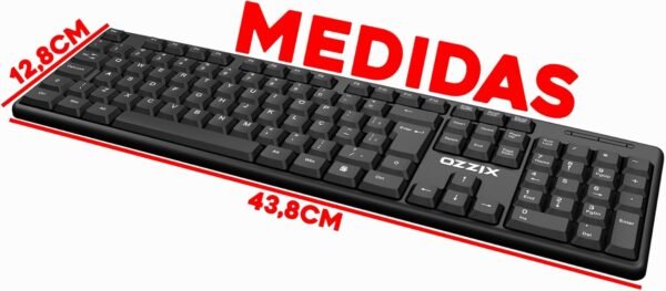 Teclado com Fio USB Teclas Silenciosas e Macias Layout ABNT2 Ergonômico e Confortável em Português Compatível com PC Notebook Consoles - OT100 Ozzix - Imagem 4