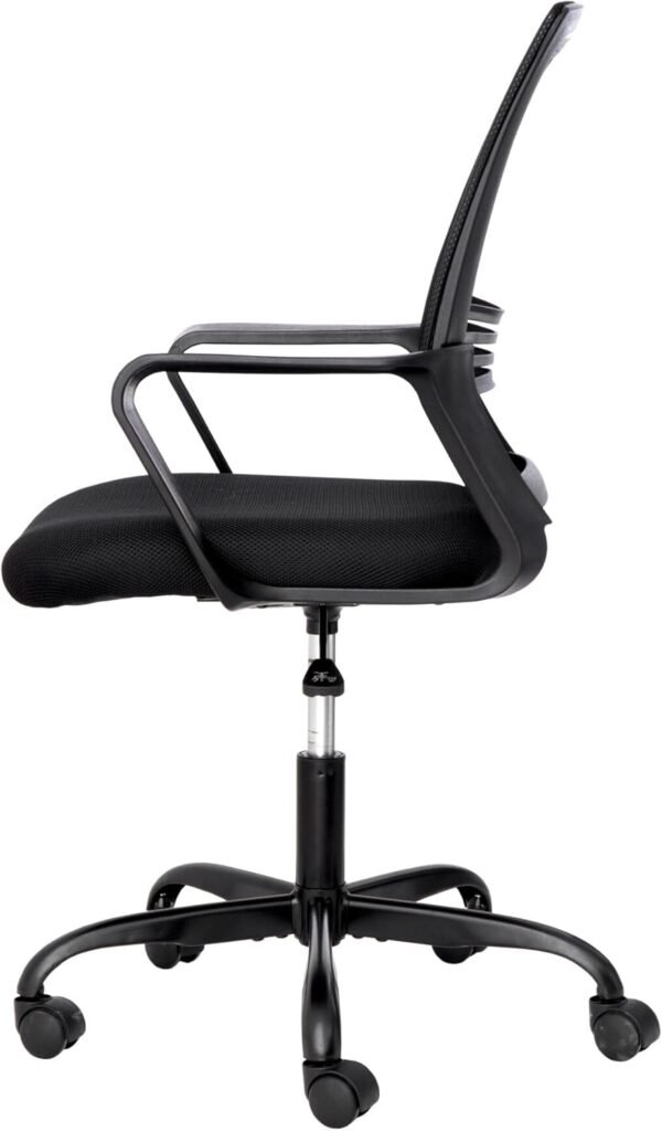Cadeira de Escritório Ever Mesh, Giratória, Ergonômica, Encosto em Tela Mesh, Altura Ajustável, Cadeira Executiva e Home Office, Premium, Preta e Base em Aço Pintado, Rodízios em Silicone - Imagem 3