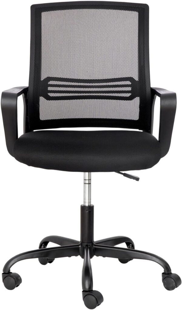 Cadeira de Escritório Ever Mesh, Giratória, Ergonômica, Encosto em Tela Mesh, Altura Ajustável, Cadeira Executiva e Home Office, Premium, Preta e Base em Aço Pintado, Rodízios em Silicone - Imagem 4