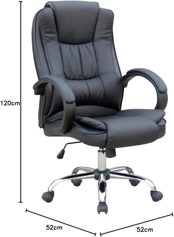 Cadeira Escritório Presidente Atlanta Duoffice Preta Comfort DU500A - Imagem 2