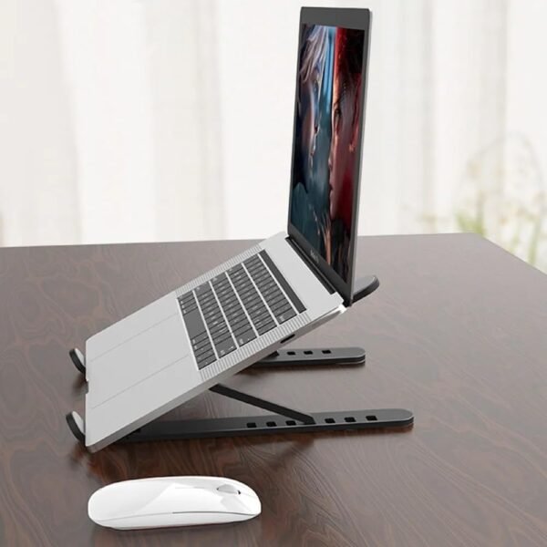 Suporte para Notebook ou Tablet Ajustável, Base Ergonômica para Mesa, Dobrável, Home Office - Imagem 3